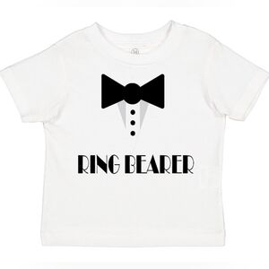 Inktastic Ringbearer Mock Tux Wedding Tuxedo Toddler T-Shirt Size 2 Brand New